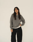 recycled cotton knitwear sweater in light grey