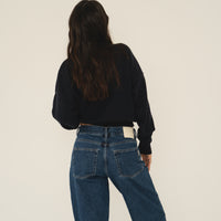 sustainable blue washed denim jeans