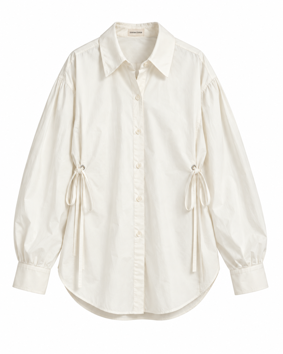 side tie shirt in bare