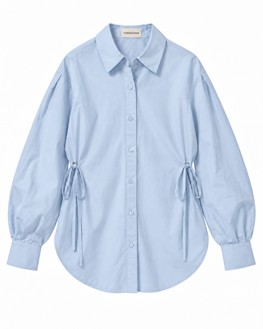 side tie shirt in sky