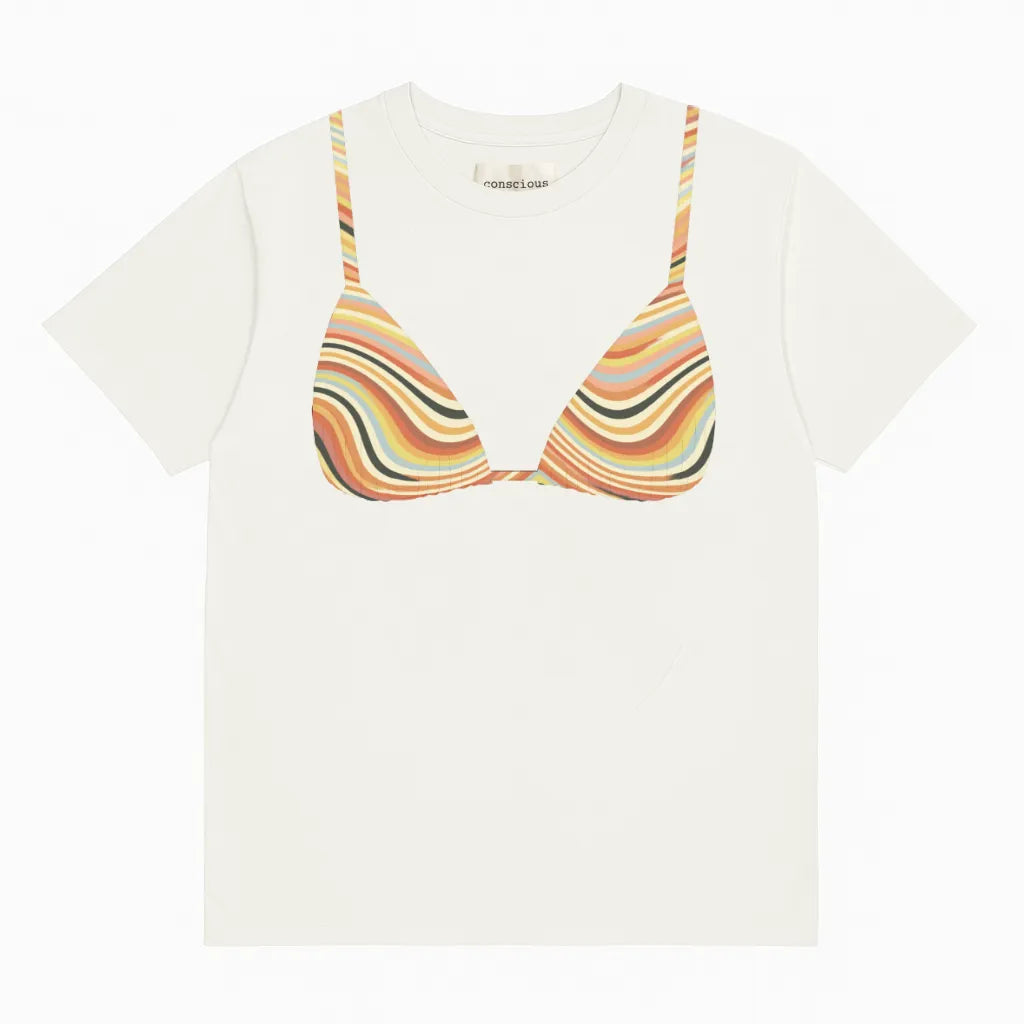 sustainable organic cotton t-shirt x hannah hofinger in bikini club