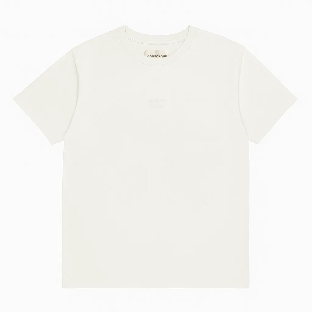 sustainable organic cotton t-shirt x hannah hofinger in live more