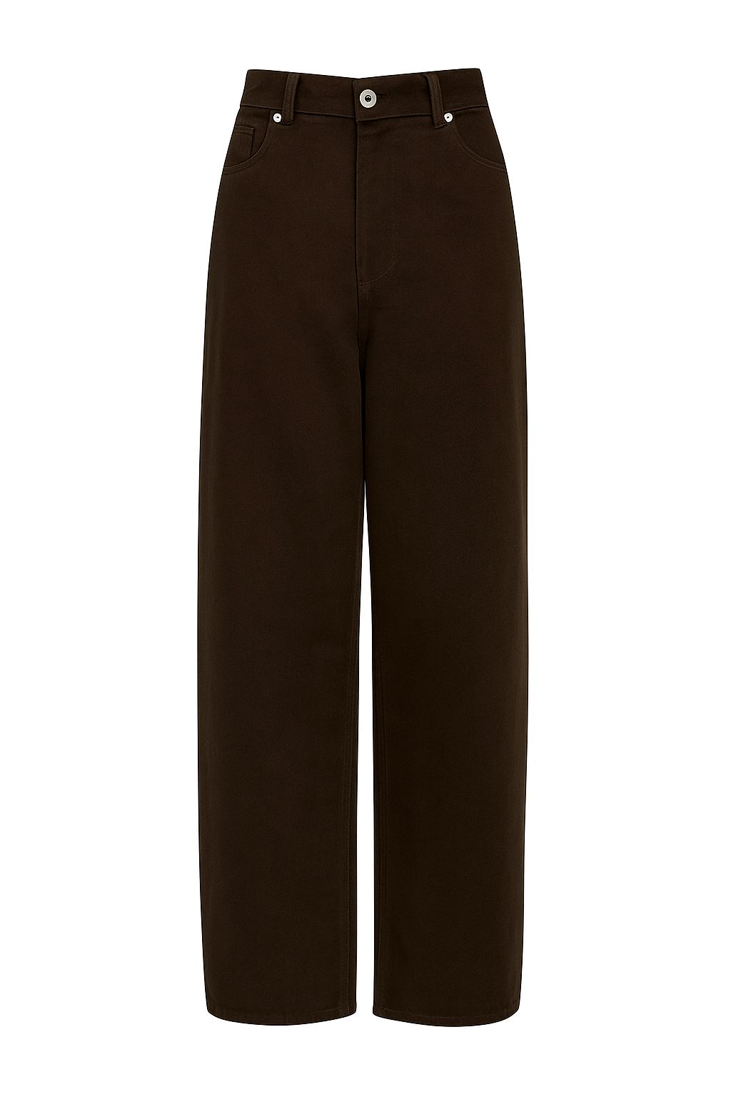 sustainable brown washed denim jeans