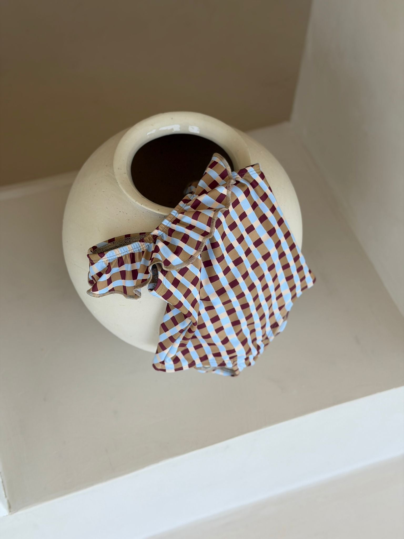 sustainable swimwear swimsuit kids sun grid