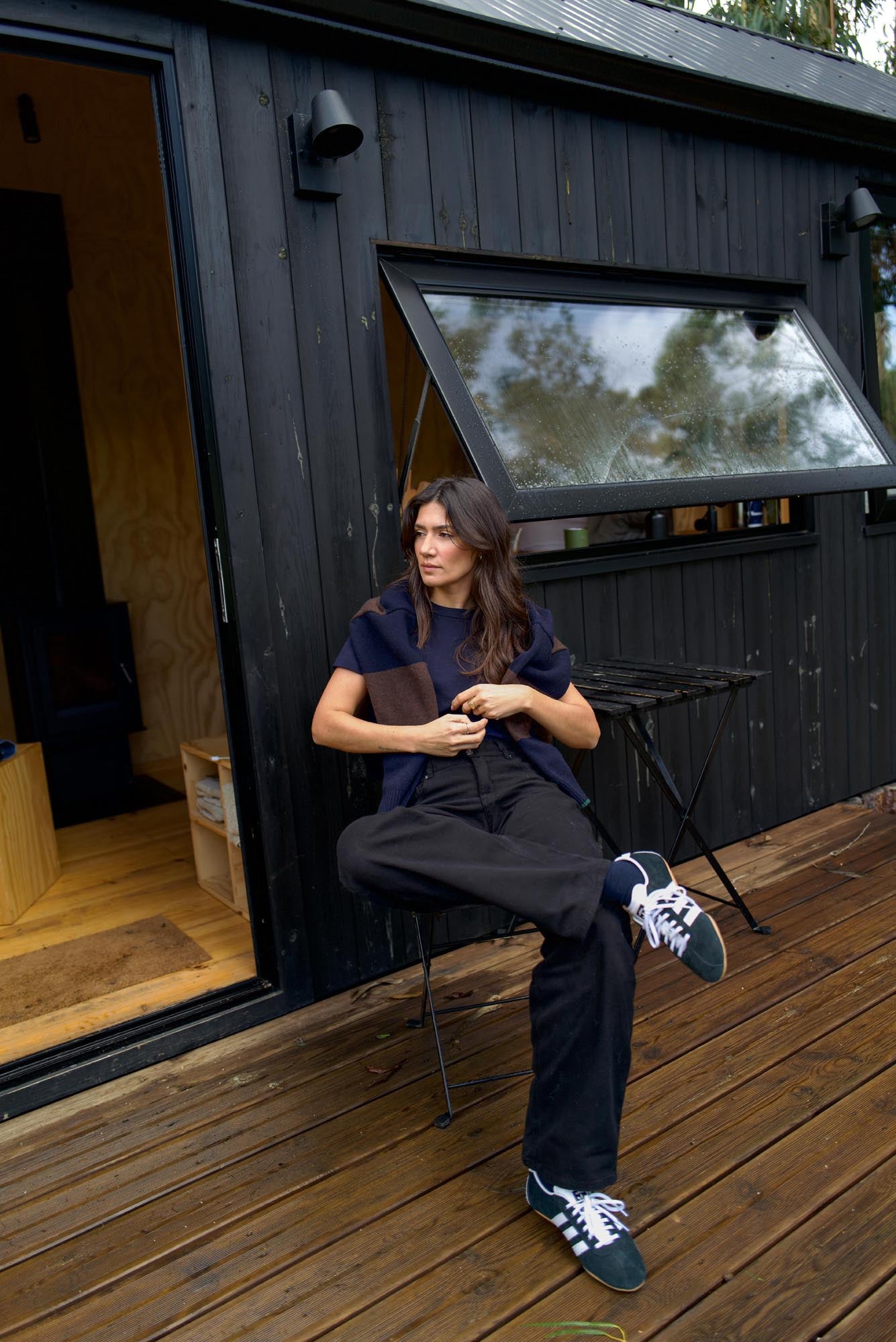 sustainable black washed denim jeans