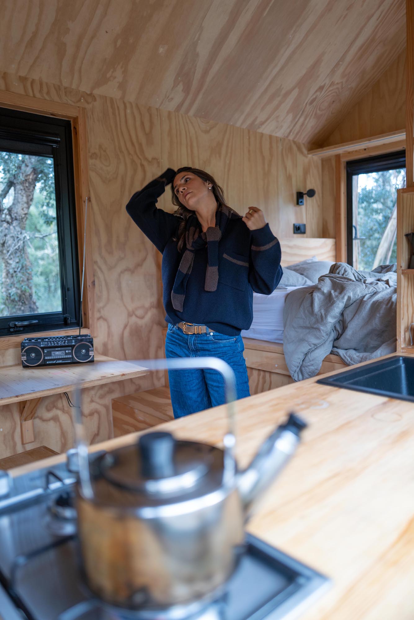 recycled wool knitwear alfie shawl