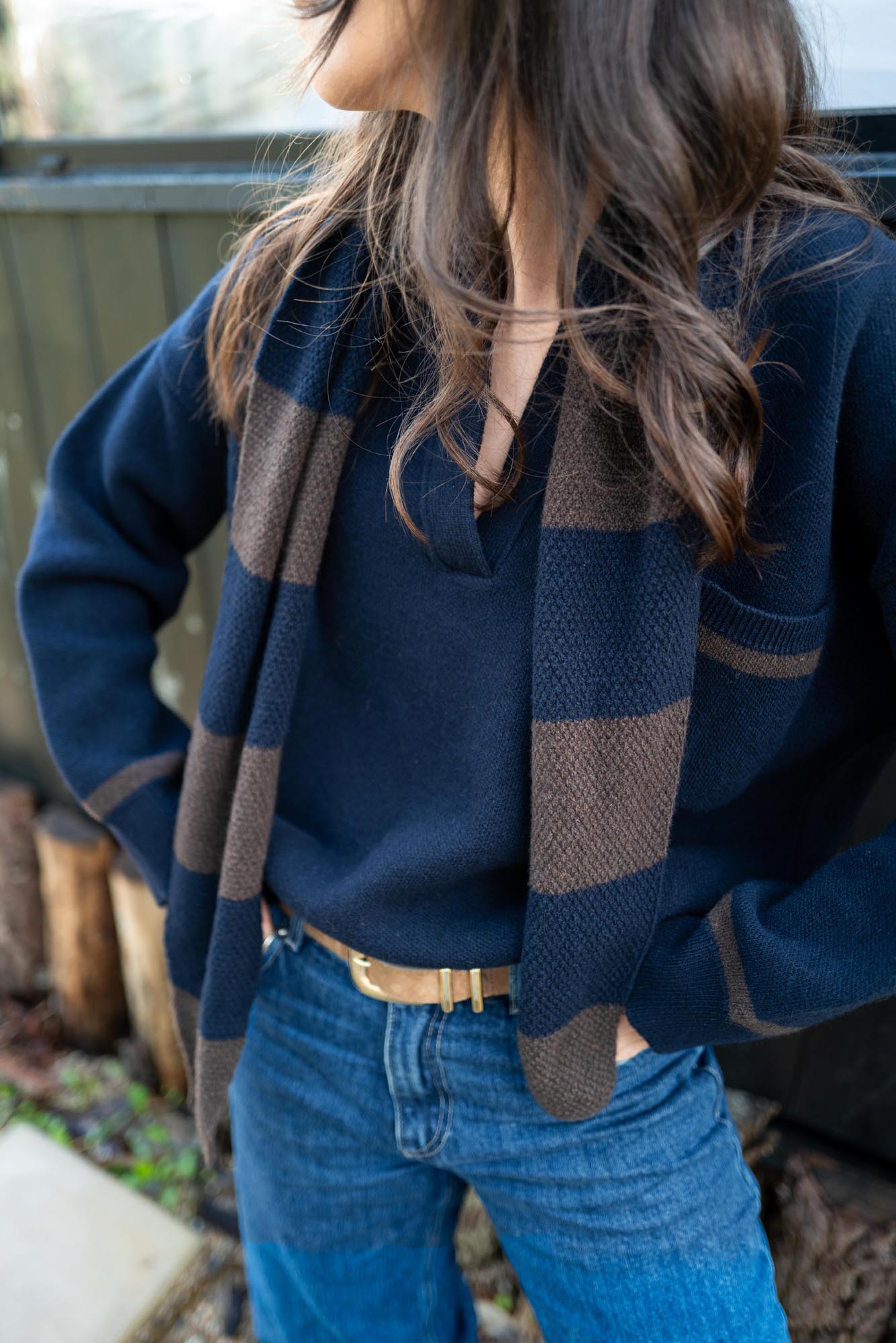 recycled wool knitwear husk polo