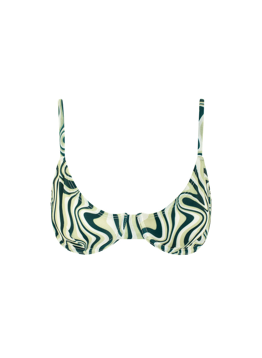 sustainable swimwear top eva green waves