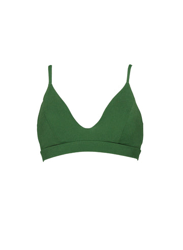 sustainable swimwear top ollie palma green