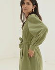 eli denim dress green