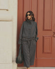 bomber cloud jacket in dark grey