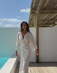 kimono linen dress shell