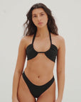sustainable swimwear top allera full black