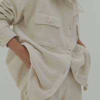 organic cotton shirt-jacket in beige