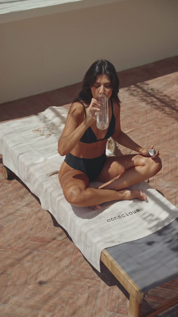 sustainable swimwear bottoms saint noir textured