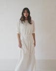 cora linen dress shell