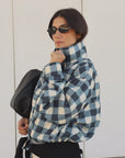 bomber cloud jacket in midnight vichy