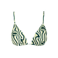 sustainable swimwear top triangle green waves