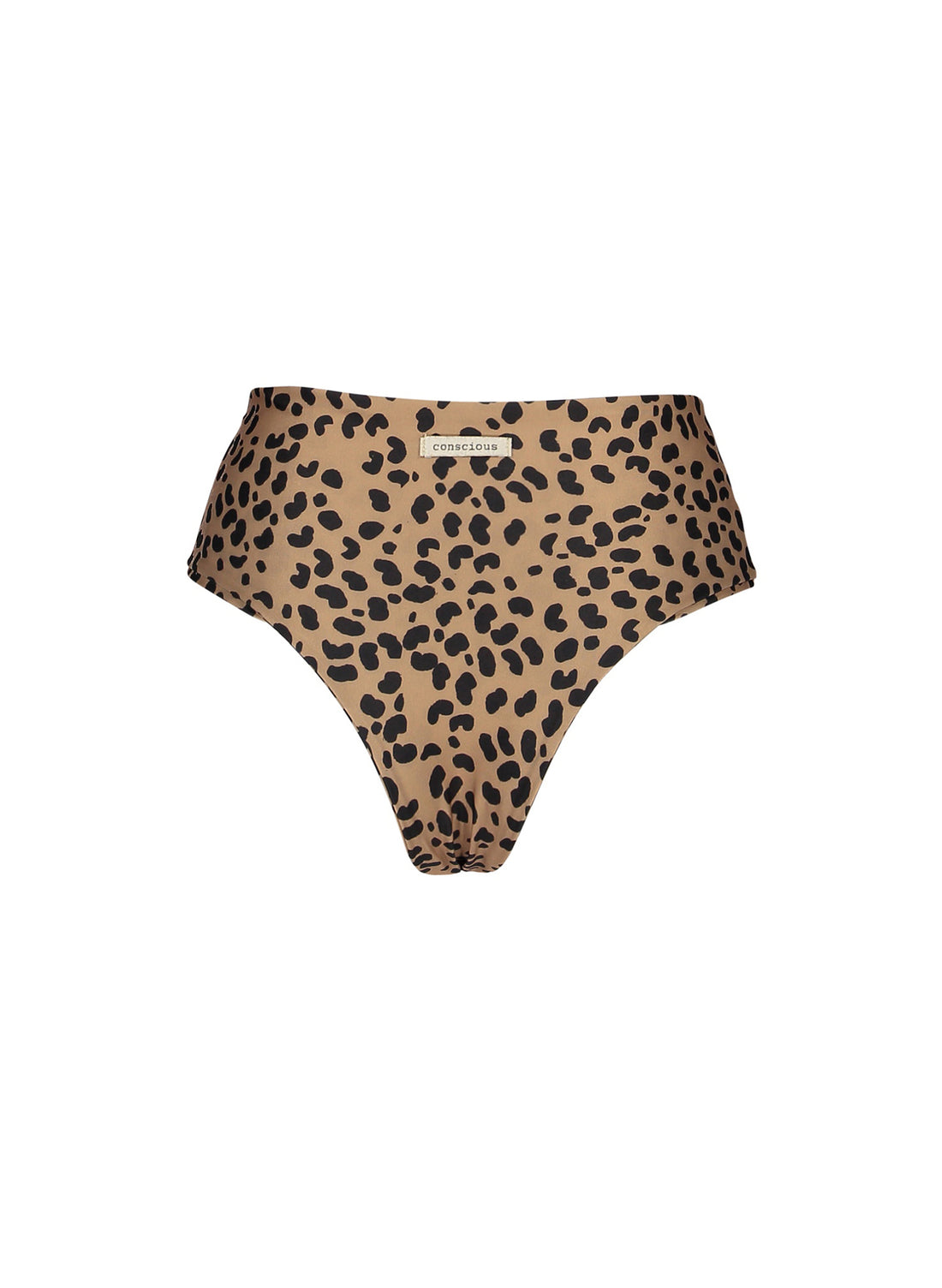 sustainable swimwear bottoms saint brown leopard