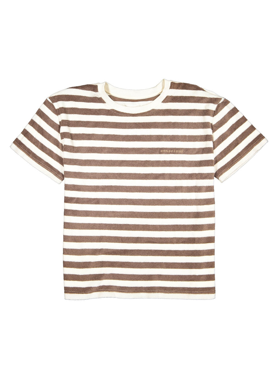 organic cotton t-shirt in timeless brown