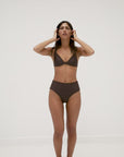 sustainable swimwear top kaya chocolate