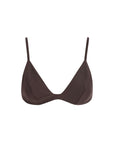 sustainable swimwear top kaya chocolate