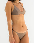 sustainable swimwear top kaya timeless brown