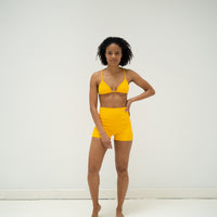 sustainable swimwear top triangle amber