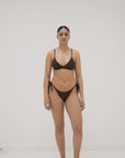 sustainable swimwear top kaya chocolate