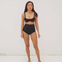 sustainable swimwear top chloe full black