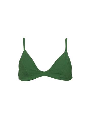 sustainable swimwear top kaya palma green