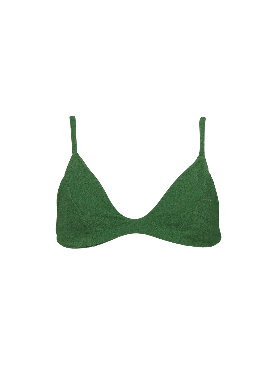 sustainable swimwear top kaya palma green