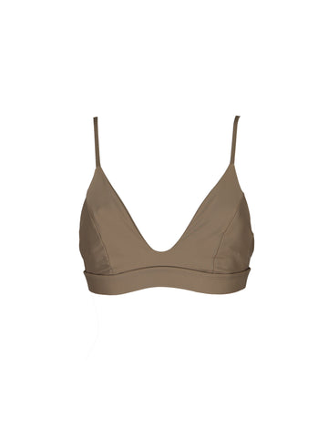 sustainable swimwear top ollie timeless brown