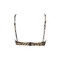 sustainable swimwear top ollie brown leopard