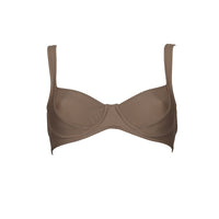 sustainable swimwear top chloe timeless brown